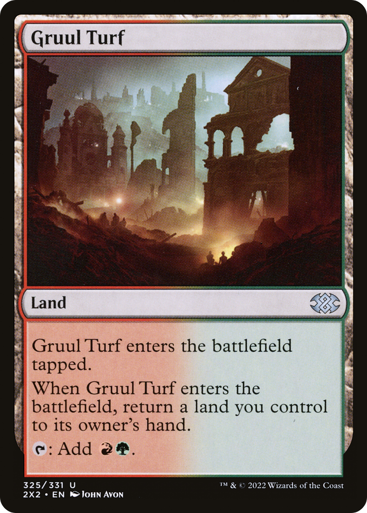 Gruul Turf (2X2-325) - Double Masters 2022 Foil - Premium MTG Single from Wizards of the Coast - Just $0.10! Shop now at Game Crave Tournament Store