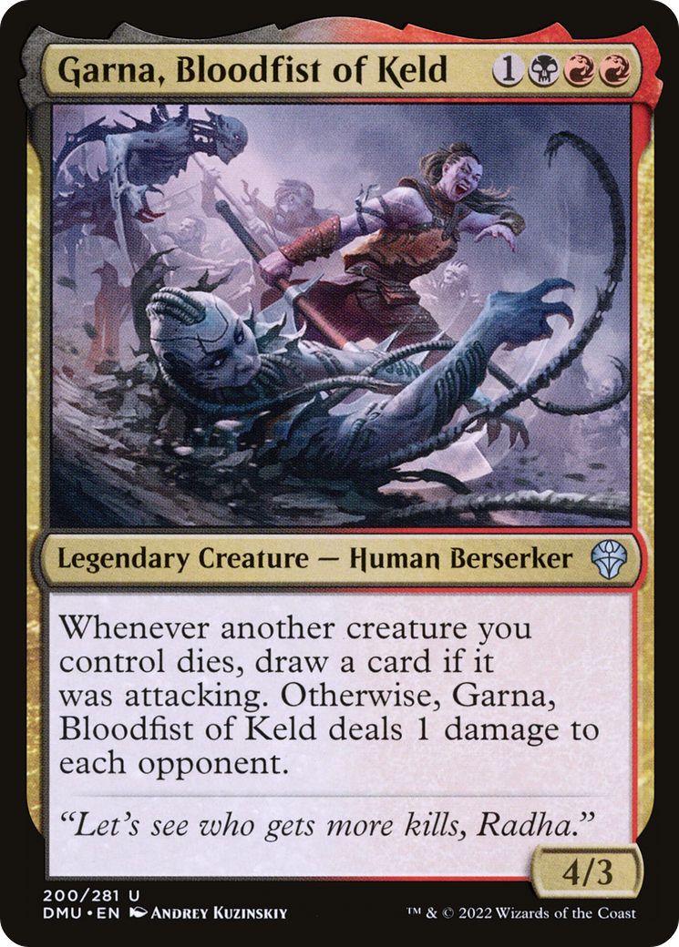Garna, Bloodfist of Keld (DMU-200) - Dominaria United - Premium MTG Single from Wizards of the Coast - Just $0.25! Shop now at Game Crave Tournament Store