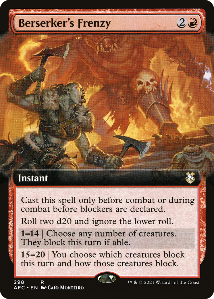 Berserker's Frenzy (AFC-298) - Forgotten Realms Commander: (Extended Art) - Premium MTG Single from Wizards of the Coast - Just $1.56! Shop now at Game Crave Tournament Store