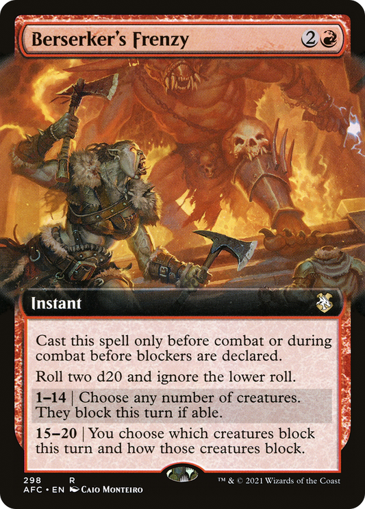 Berserker's Frenzy (AFC-298) - Forgotten Realms Commander: (Extended Art) - Premium MTG Single from Wizards of the Coast - Just $1.56! Shop now at Game Crave Tournament Store
