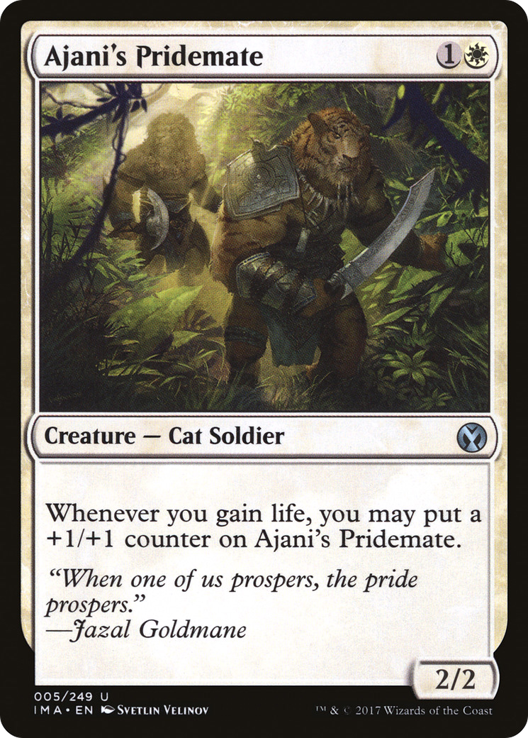 Ajani's Pridemate (IMA-005) - Iconic Masters - Premium MTG Single from Wizards of the Coast - Just $0.08! Shop now at Game Crave Tournament Store