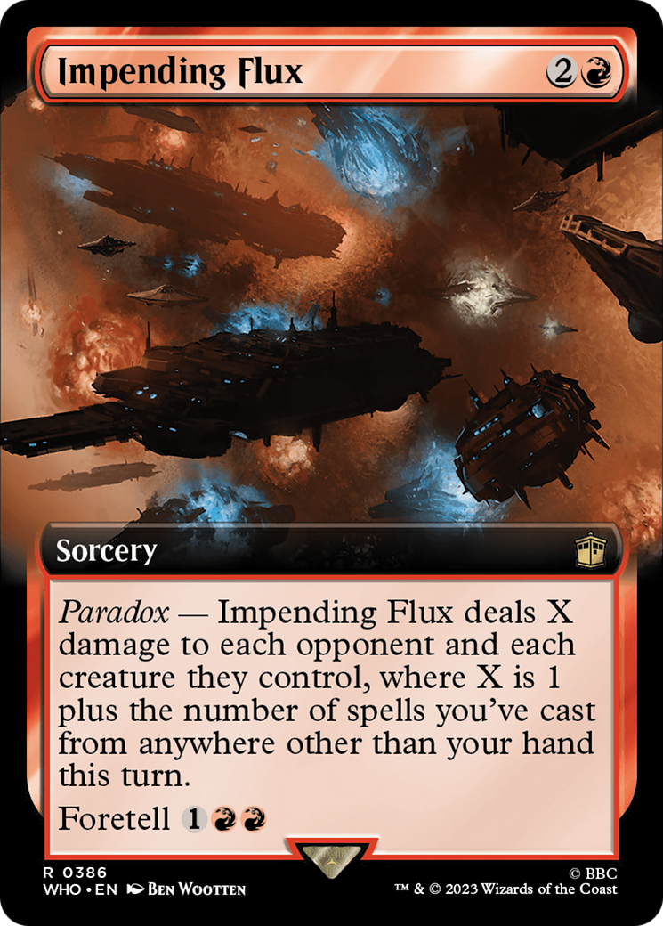 Impending Flux (WHO-386) - Doctor Who: (Extended Art) Foil - Premium MTG Single from Wizards of the Coast - Just $0.09! Shop now at Game Crave Tournament Store