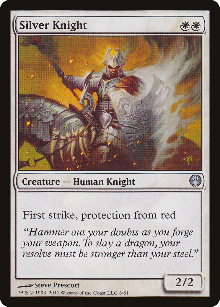 Silver Knight (DDG-008) - Duel Decks: Knights vs. Dragons - Premium MTG Single from Wizards of the Coast - Just $0.24! Shop now at Game Crave Tournament Store