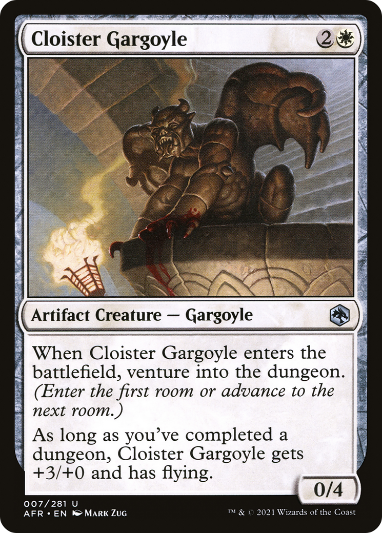 Cloister Gargoyle (AFR-007) - Adventures in the Forgotten Realms - Premium MTG Single from Wizards of the Coast - Just $0.08! Shop now at Game Crave Tournament Store
