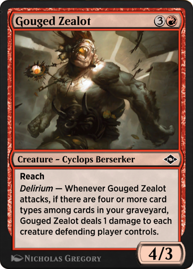 Gouged Zealot (J21-463) - Jumpstart: Historic Horizons - Premium MTG Single from Wizards of the Coast - Just $0! Shop now at Game Crave Tournament Store