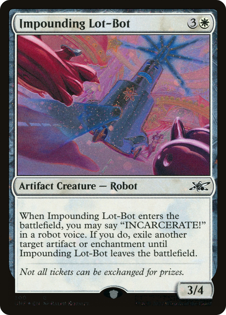 Impounding Lot-Bot (UNF-300) - Unfinity Foil - Premium MTG Single from Wizards of the Coast - Just $0.08! Shop now at Game Crave Tournament Store