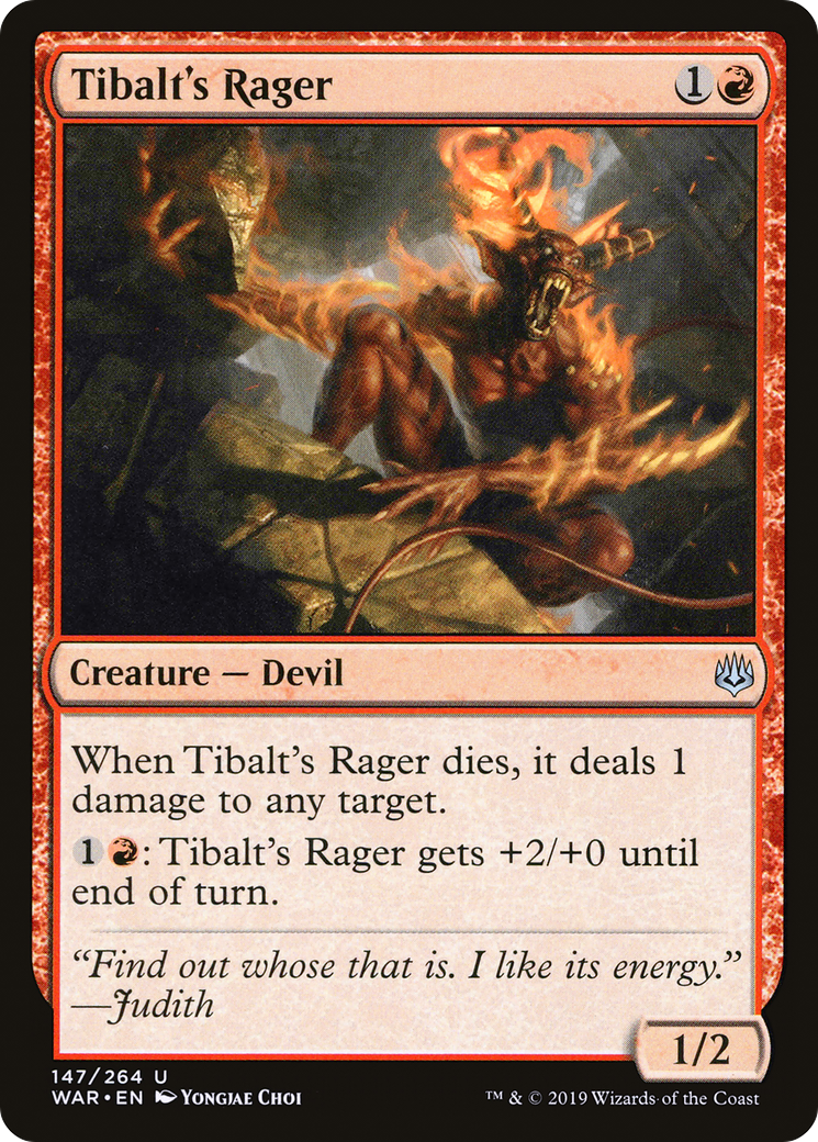 Tibalt's Rager (WAR-147) - War of the Spark - Premium MTG Single from Wizards of the Coast - Just $0.08! Shop now at Game Crave Tournament Store