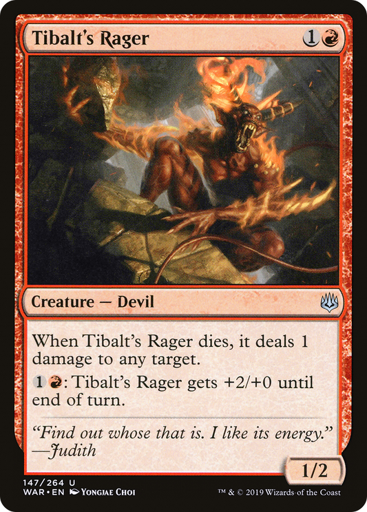 Tibalt's Rager (WAR-147) - War of the Spark - Premium MTG Single from Wizards of the Coast - Just $0.08! Shop now at Game Crave Tournament Store