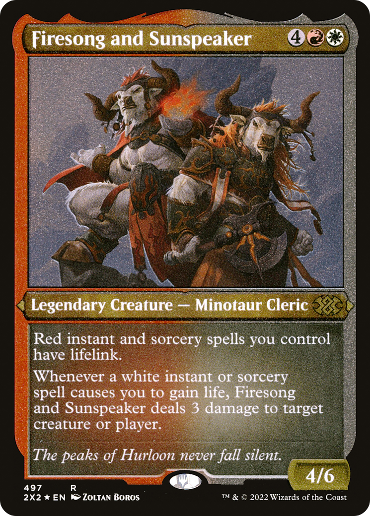 Firesong and Sunspeaker (2X2-497) - Double Masters 2022 Etched Foil - Premium MTG Single from Wizards of the Coast - Just $0.20! Shop now at Game Crave Tournament Store