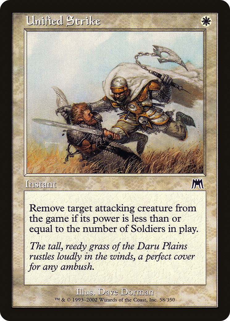Unified Strike (ONS-058) - Onslaught - Premium MTG Single from Wizards of the Coast - Just $0.25! Shop now at Game Crave Tournament Store