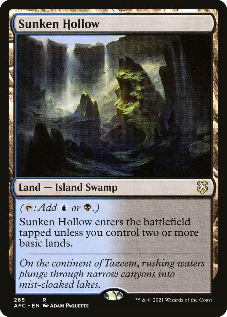 Sunken Hollow (AFC-265) - Forgotten Realms Commander - Premium MTG Single from Wizards of the Coast - Just $0.08! Shop now at Game Crave Tournament Store