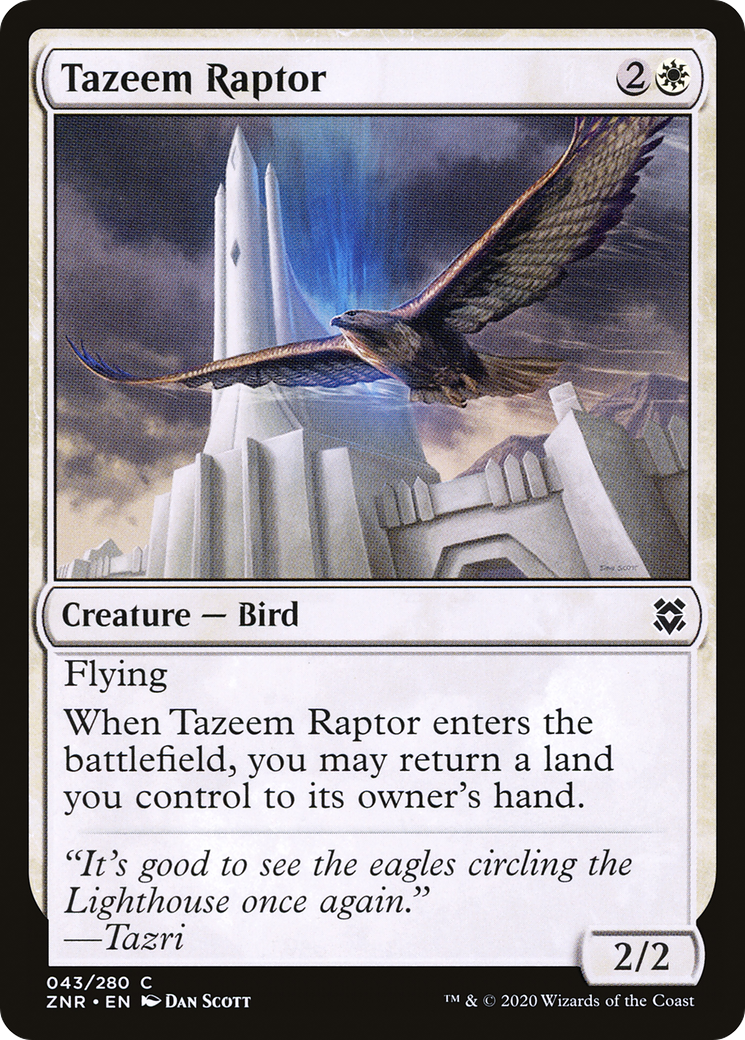 Tazeem Raptor (ZNR-043) - Zendikar Rising - Premium MTG Single from Wizards of the Coast - Just $0.25! Shop now at Game Crave Tournament Store