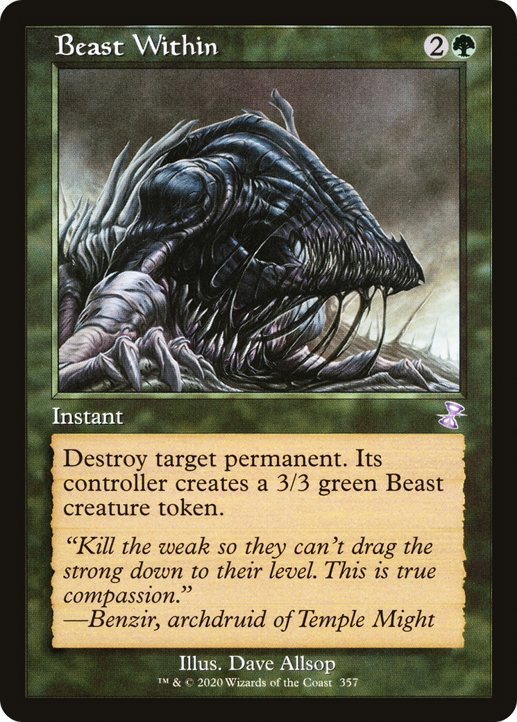 Beast Within (TSR-357) - Time Spiral Remastered Foil - Premium MTG Single from Wizards of the Coast - Just $7.41! Shop now at Game Crave Tournament Store