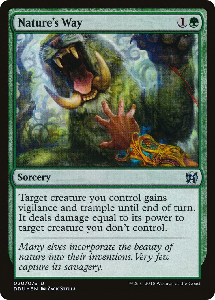 Nature's Way (DDU-020) - Duel Decks: Elves vs. Inventors - Premium MTG Single from Wizards of the Coast - Just $0.08! Shop now at Game Crave Tournament Store