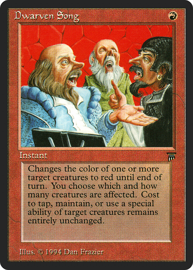 Dwarven Song (LEG-143) - Legends - Premium MTG Single from Wizards of the Coast - Just $0.95! Shop now at Game Crave Tournament Store