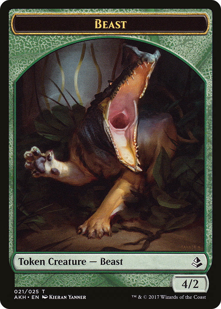 Beast (TAKH-021) - Amonkhet Tokens - Premium MTG Single from Wizards of the Coast - Just $0.08! Shop now at Game Crave Tournament Store