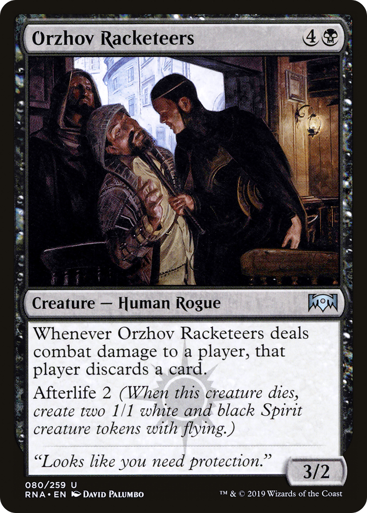 Orzhov Racketeers (RNA-080) - Ravnica Allegiance - Premium MTG Single from Wizards of the Coast - Just $0.08! Shop now at Game Crave Tournament Store