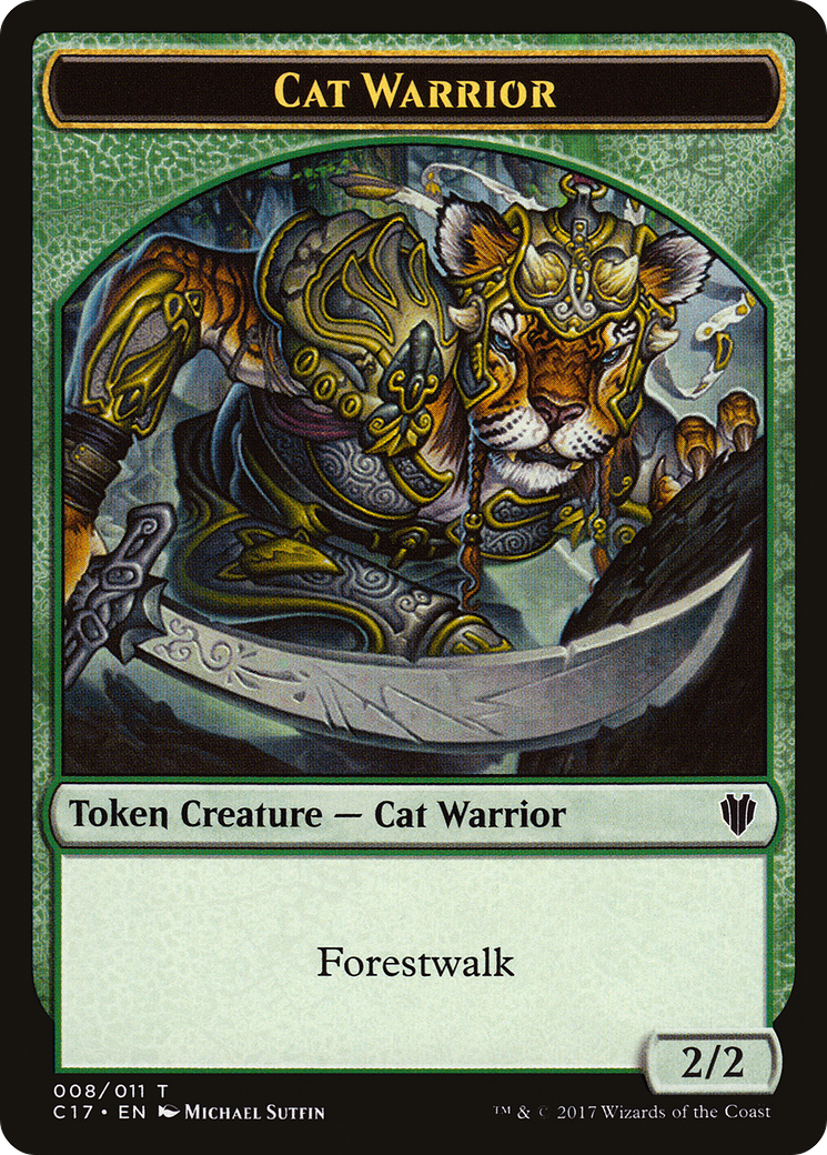 Cat Warrior (TC17-008) - Commander 2017 Tokens - Premium MTG Single from Wizards of the Coast - Just $0! Shop now at Game Crave Tournament Store