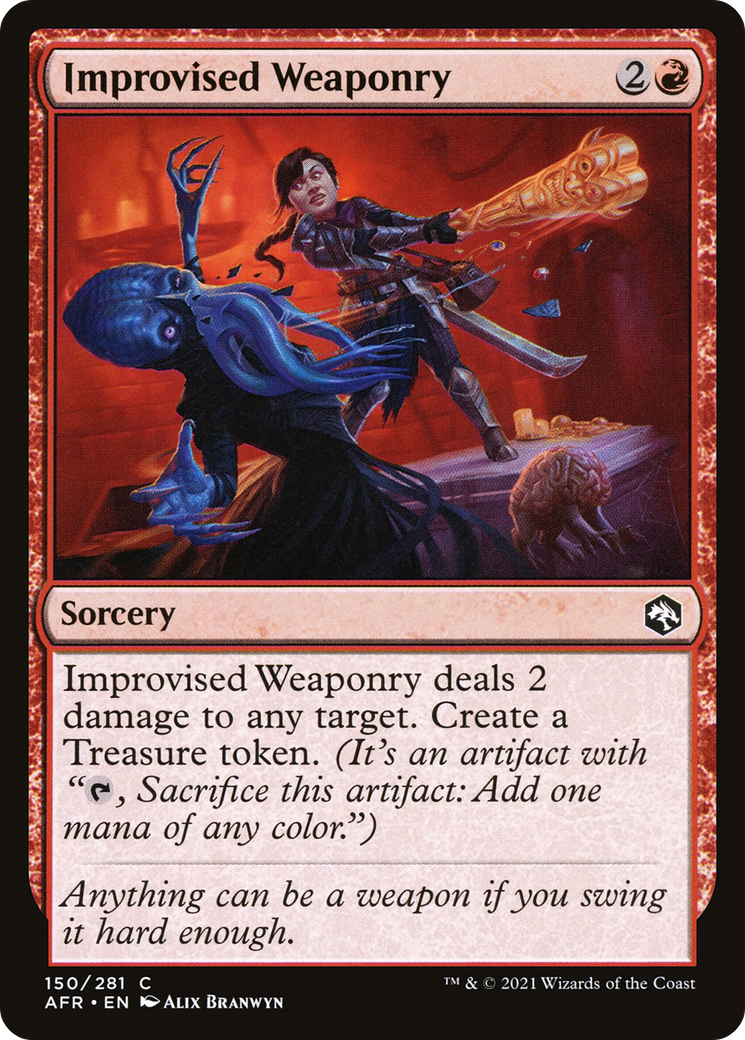 Improvised Weaponry (AFR-150) - Adventures in the Forgotten Realms - Premium MTG Single from Wizards of the Coast - Just $0.08! Shop now at Game Crave Tournament Store