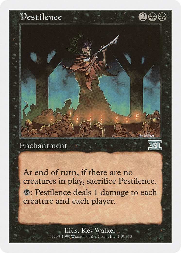 Pestilence (6ED-149) - Classic Sixth Edition - Premium MTG Single from Wizards of the Coast - Just $0.14! Shop now at Game Crave Tournament Store