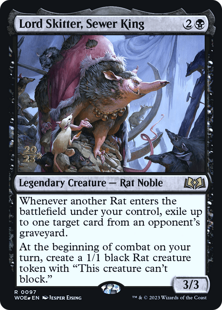 Lord Skitter, Sewer King (PWOE-97S) - Wilds of Eldraine Promos Foil - Premium MTG Single from Wizards of the Coast - Just $1.03! Shop now at Game Crave Tournament Store