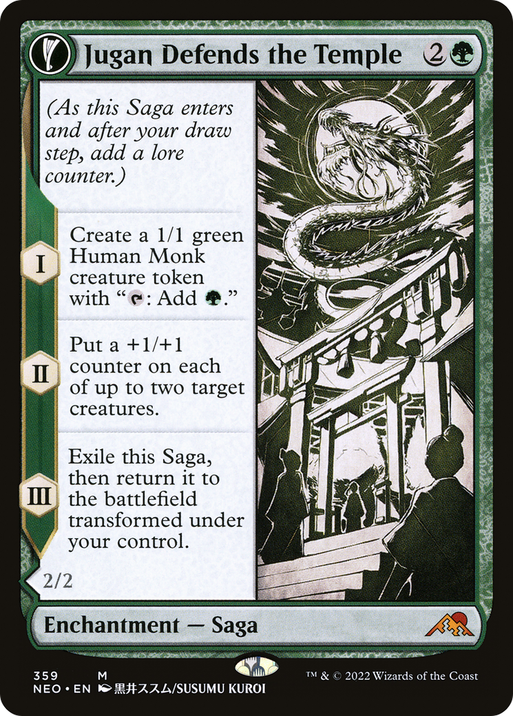 Jugan Defends the Temple // Remnant of the Rising Star (NEO-359) - Kamigawa: Neon Dynasty: (Showcase, fandfc) - Premium MTG Single from Wizards of the Coast - Just $0.76! Shop now at Game Crave Tournament Store
