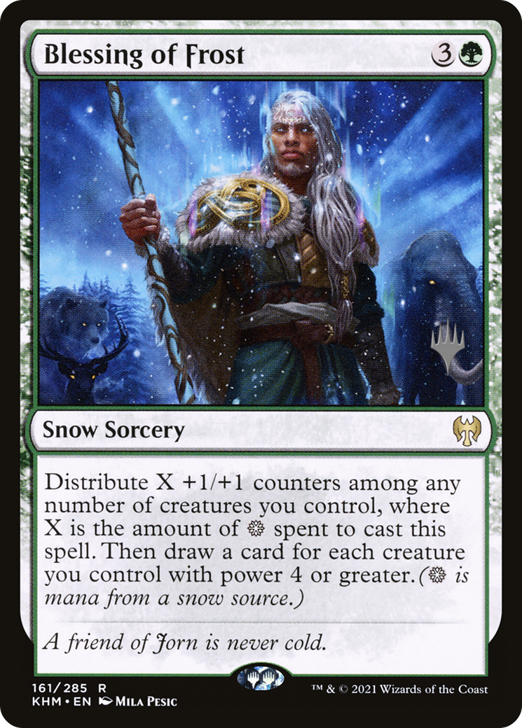 Blessing of Frost (PKHM-161P) - Kaldheim Promos: (snow) - Premium MTG Single from Wizards of the Coast - Just $0.08! Shop now at Game Crave Tournament Store
