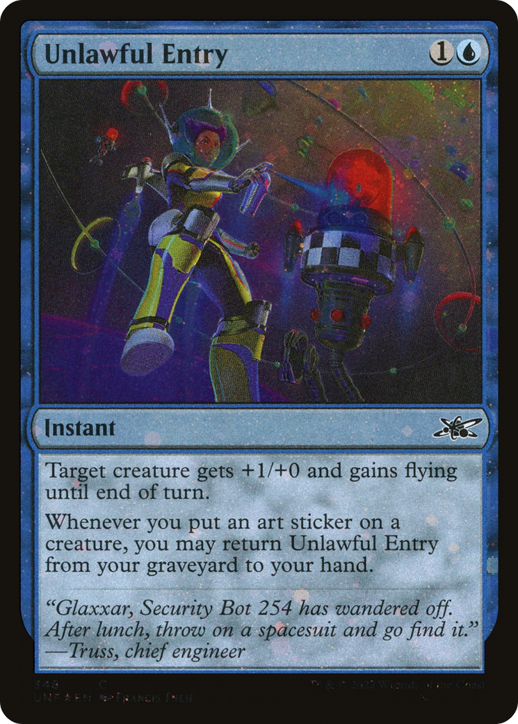 Unlawful Entry (UNF-348) - Unfinity Foil - Premium MTG Single from Wizards of the Coast - Just $0.25! Shop now at Game Crave Tournament Store