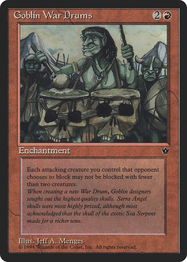 Goblin War Drums (FEM-58D) - Fallen Empires - Premium MTG Single from Wizards of the Coast - Just $0.08! Shop now at Game Crave Tournament Store