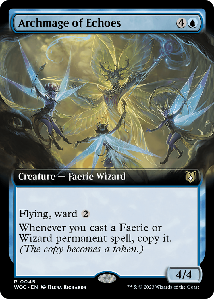 Archmage of Echoes (WOC-045) - Wilds of Eldraine Commander: (Extended Art) - Premium MTG Single from Wizards of the Coast - Just $4.28! Shop now at Game Crave Tournament Store