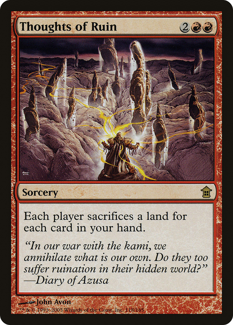 Thoughts of Ruin (SOK-118) - Saviors of Kamigawa - Premium MTG Single from Wizards of the Coast - Just $0.28! Shop now at Game Crave Tournament Store