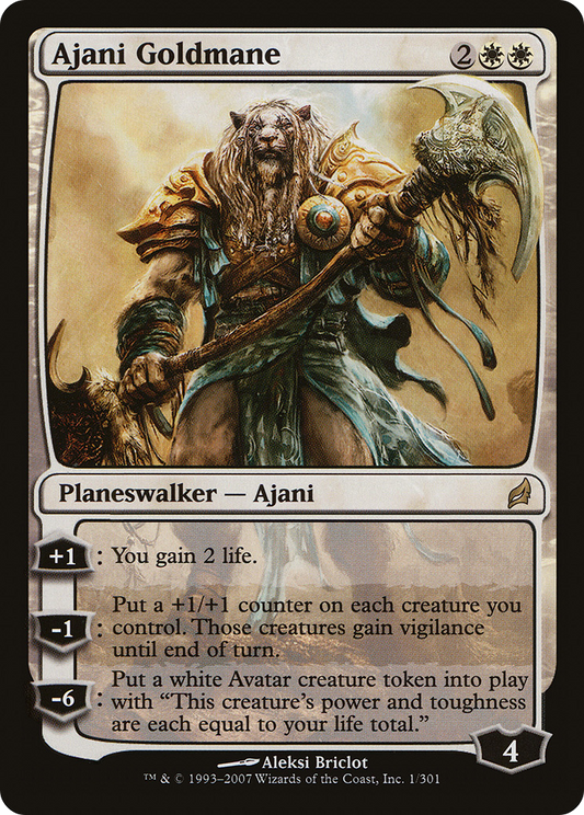 Ajani Goldmane (LRW-001) - Lorwyn Foil - Premium MTG Single from Wizards of the Coast - Just $7.47! Shop now at Game Crave Tournament Store