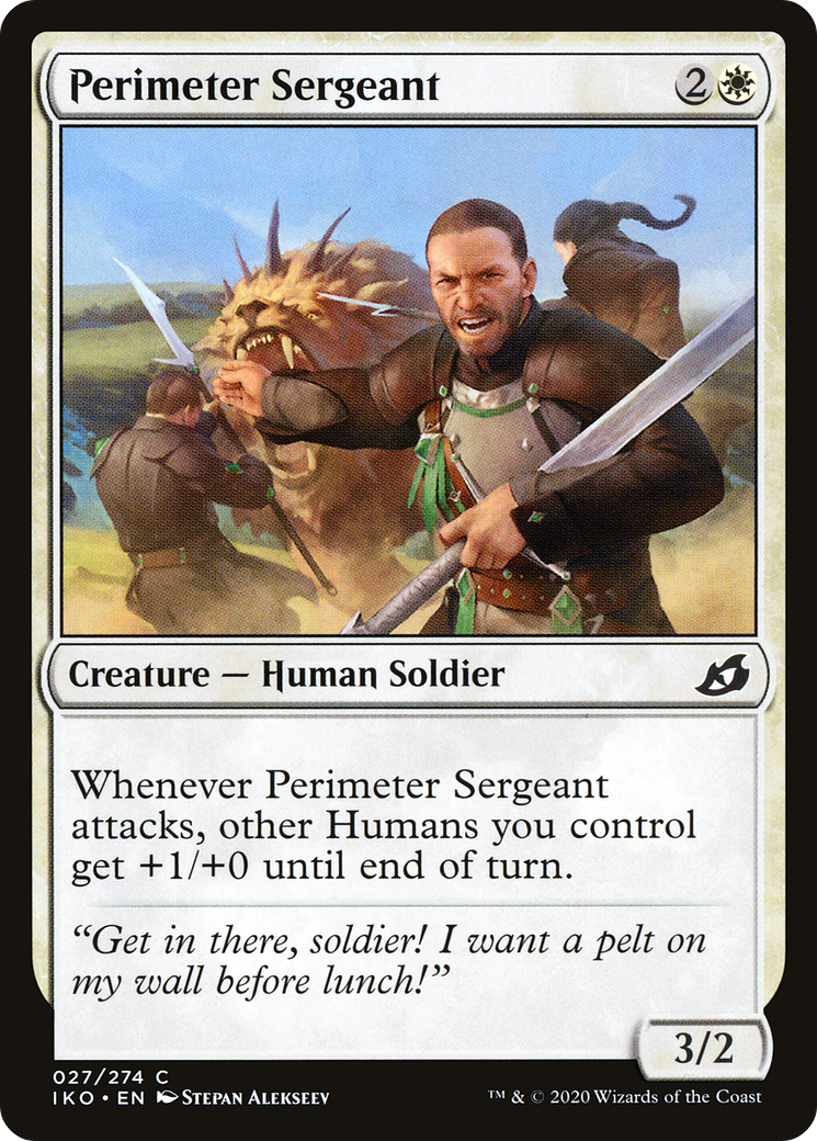 Perimeter Sergeant (IKO-027) - Ikoria: Lair of Behemoths - Premium MTG Single from Wizards of the Coast - Just $0.25! Shop now at Game Crave Tournament Store