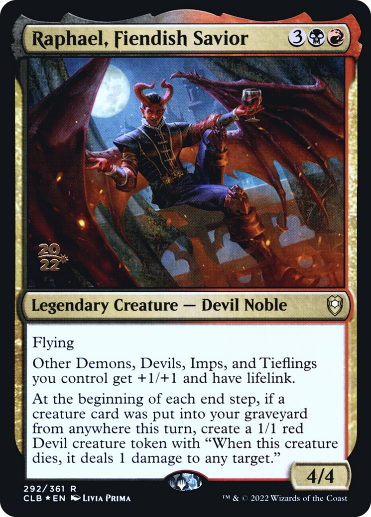 Raphael, Fiendish Savior (PCLB-292S) - Battle for Baldur's Gate Promos Foil - Premium MTG Single from Wizards of the Coast - Just $3.26! Shop now at Game Crave Tournament Store