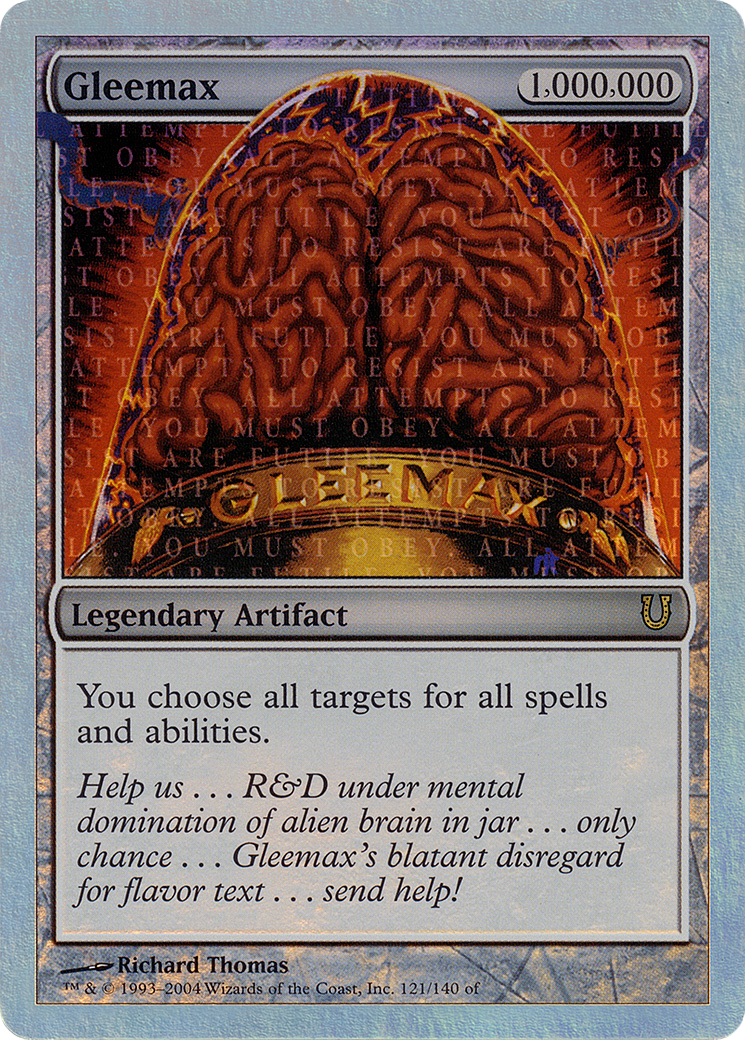 Gleemax (UNH-121★) - Unhinged Foil - Premium MTG Single from Wizards of the Coast - Just $191.86! Shop now at Game Crave Tournament Store