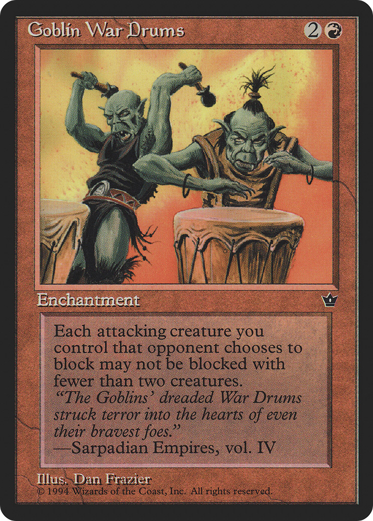 Goblin War Drums (FEM-58A) - Fallen Empires - Premium MTG Single from Wizards of the Coast - Just $0.08! Shop now at Game Crave Tournament Store