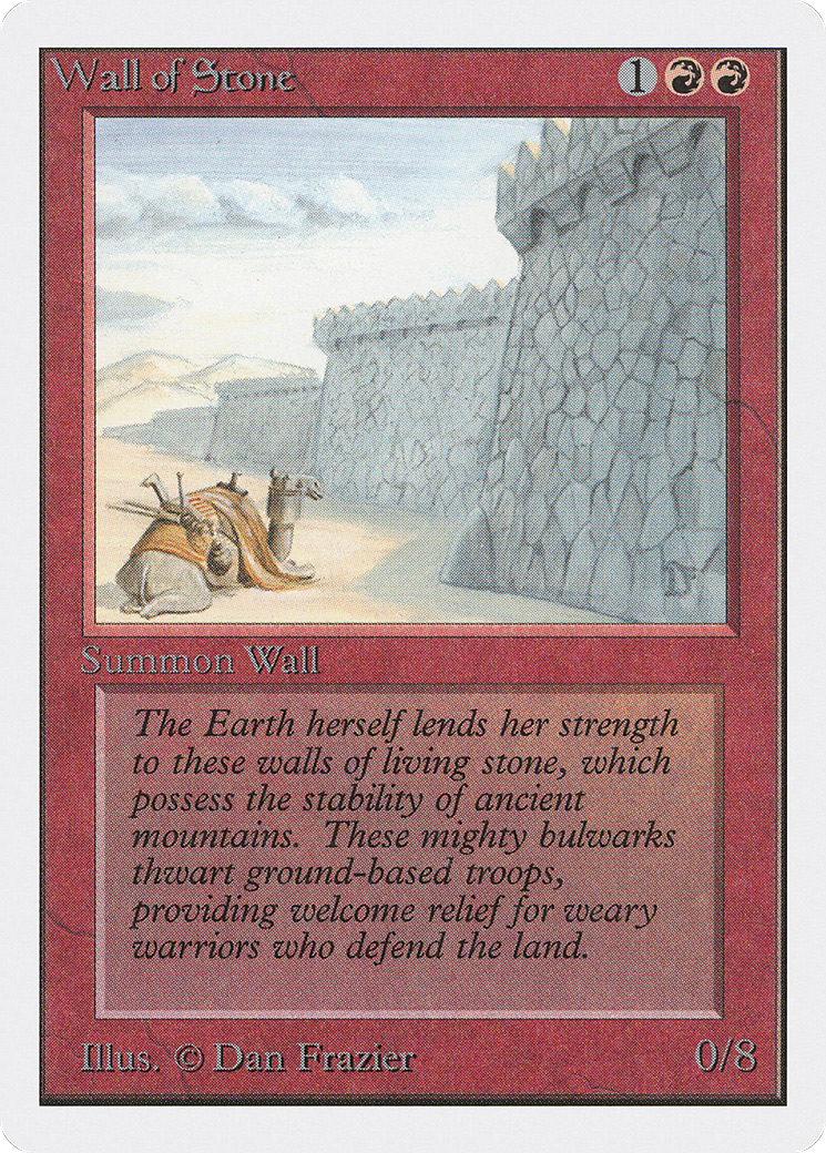 Wall of Stone (2ED-183) - Unlimited Edition - Premium MTG Single from Wizards of the Coast - Just $2.45! Shop now at Game Crave Tournament Store