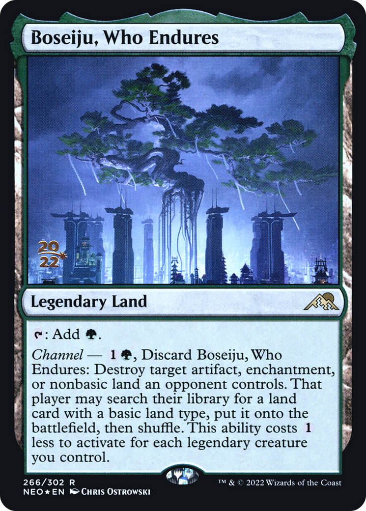 Boseiju, Who Endures (PNEO-266S) - Kamigawa: Neon Dynasty Promos Foil - Premium MTG Single from Wizards of the Coast - Just $34.55! Shop now at Game Crave Tournament Store