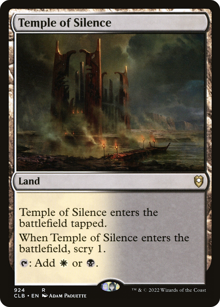 Temple of Silence (CLB-924) - Commander Legends: Battle for Baldur's Gate - Premium MTG Single from Wizards of the Coast - Just $0.08! Shop now at Game Crave Tournament Store