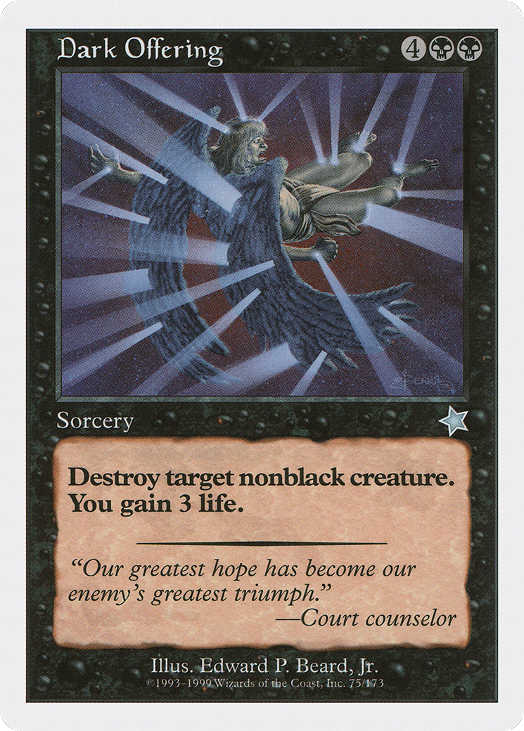 Dark Offering (S99-075) - Starter 1999 - Premium MTG Single from Wizards of the Coast - Just $0.11! Shop now at Game Crave Tournament Store