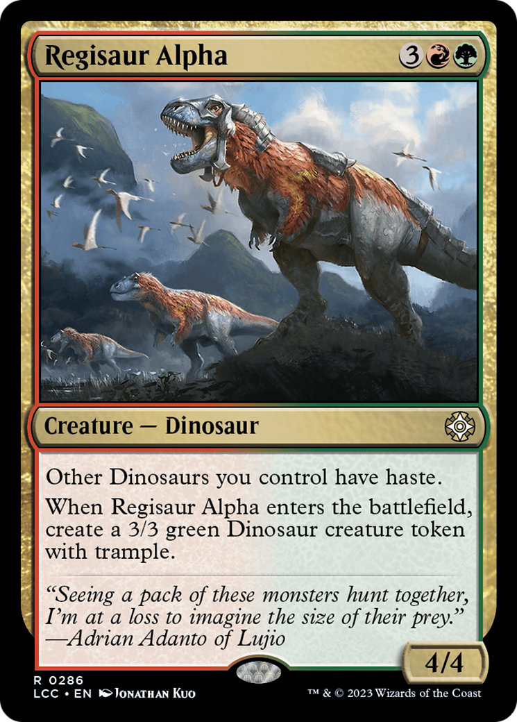 Regisaur Alpha (LCC-286) - The Lost Caverns of Ixalan Commander - Premium MTG Single from Wizards of the Coast - Just $0.15! Shop now at Game Crave Tournament Store
