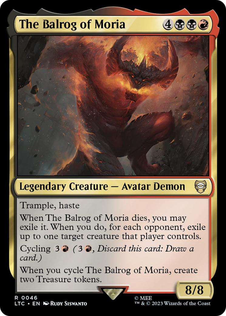 The Balrog of Moria (LTC-046) - Tales of Middle-earth Commander - Premium MTG Single from Wizards of the Coast - Just $0.08! Shop now at Game Crave Tournament Store