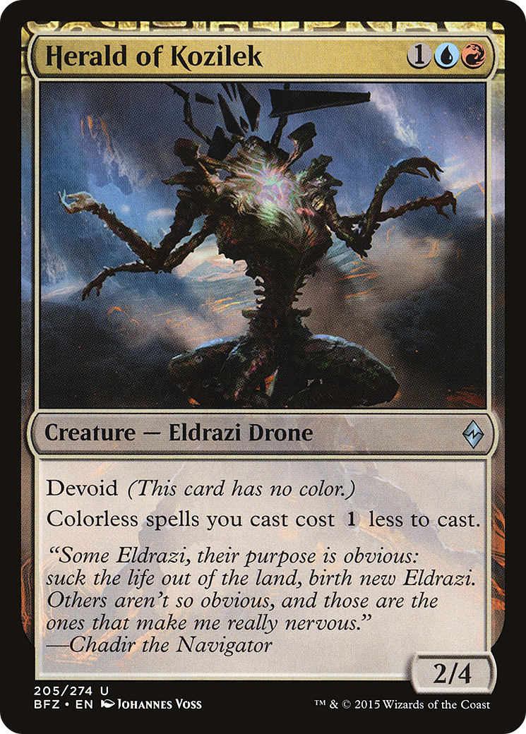 Herald of Kozilek (BFZ-205) - Battle for Zendikar: (devoid) - Premium MTG Single from Wizards of the Coast - Just $0.12! Shop now at Game Crave Tournament Store