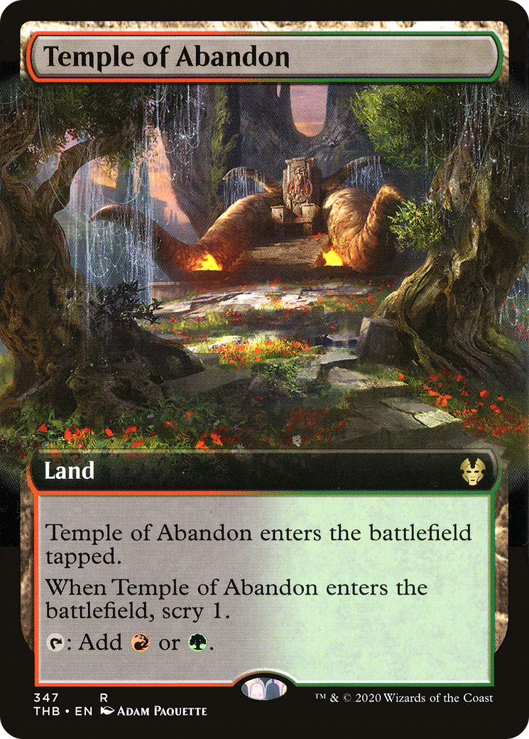 Temple of Abandon (THB-347) - Theros Beyond Death: (Extended Art) - Premium MTG Single from Wizards of the Coast - Just $0.45! Shop now at Game Crave Tournament Store