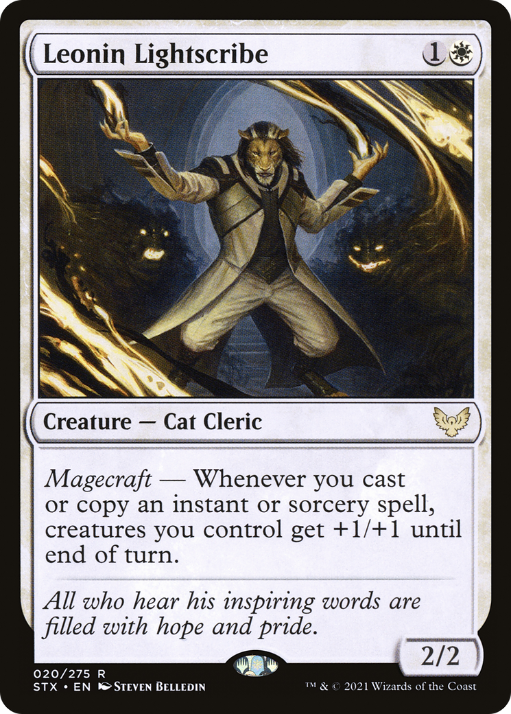 Leonin Lightscribe (STX-020) - Strixhaven: School of Mages Foil - Premium MTG Single from Wizards of the Coast - Just $0.32! Shop now at Game Crave Tournament Store