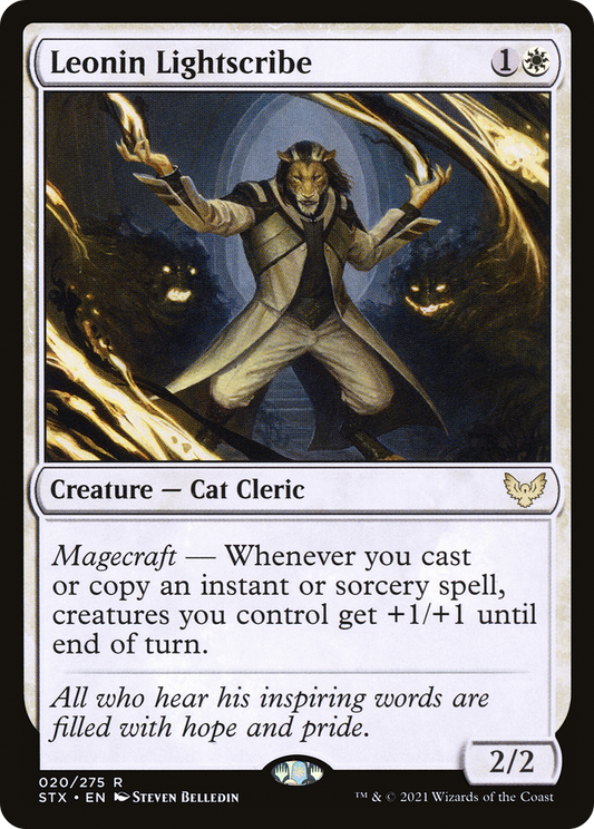 Leonin Lightscribe (STX-020) - Strixhaven: School of Mages Foil - Premium MTG Single from Wizards of the Coast - Just $0.32! Shop now at Game Crave Tournament Store
