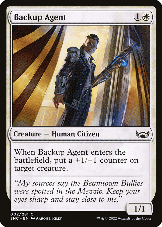 Backup Agent (SNC-002) - Streets of New Capenna - Premium MTG Single from Wizards of the Coast - Just $0.08! Shop now at Game Crave Tournament Store