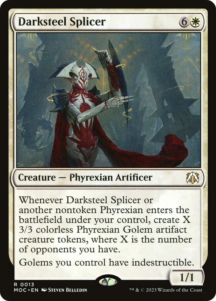 Darksteel Splicer (MOC-013) - March of the Machine Commander - Premium MTG Single from Wizards of the Coast - Just $0.20! Shop now at Game Crave Tournament Store