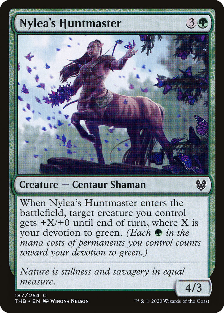 Nylea's Huntmaster (THB-187) - Theros Beyond Death Foil - Premium MTG Single from Wizards of the Coast - Just $0.08! Shop now at Game Crave Tournament Store