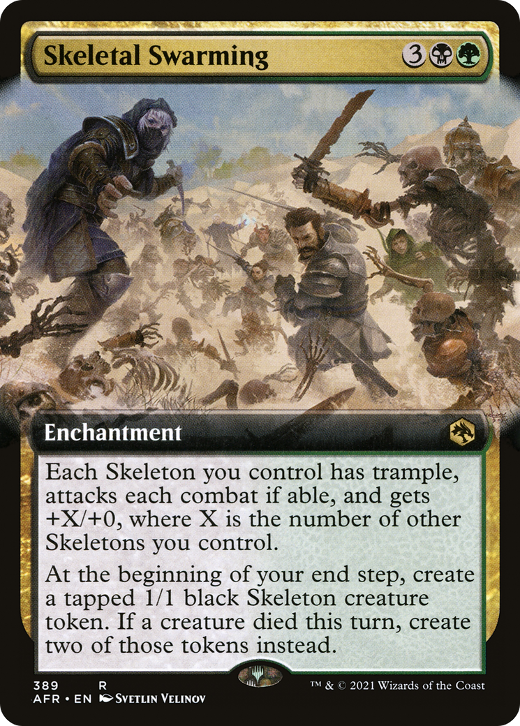 Skeletal Swarming (AFR-389) - Adventures in the Forgotten Realms: (Extended Art) - Premium MTG Single from Wizards of the Coast - Just $0.09! Shop now at Game Crave Tournament Store